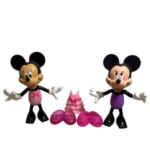 2 Disney Minnie Mouse Bow-Tique Snap N Style Dolls Outfit Shoes